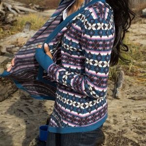 Betabrand Fair Isle Mission wrap sweater L/XL